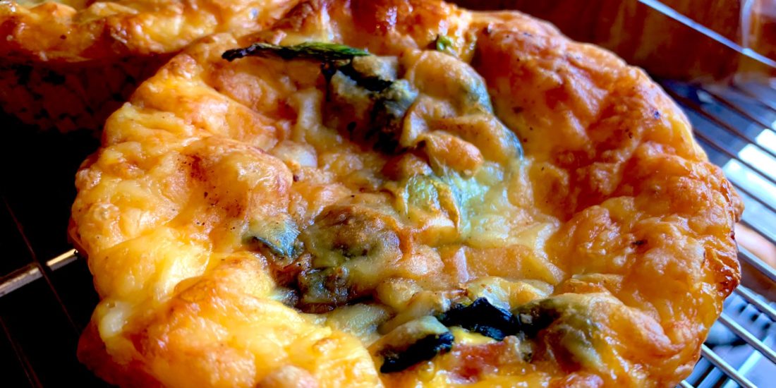 じゃがいもとほうれん草とベーコンのキッシュ